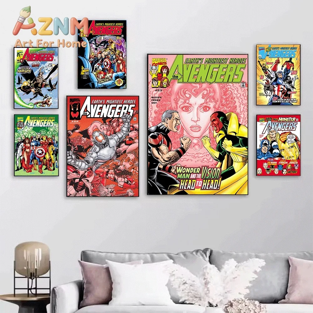 AZNM The Avengers #19 This Evil Reborn Comic Canvas Wall Art No Frame Superhero Print Poster For Home Living Room Decor