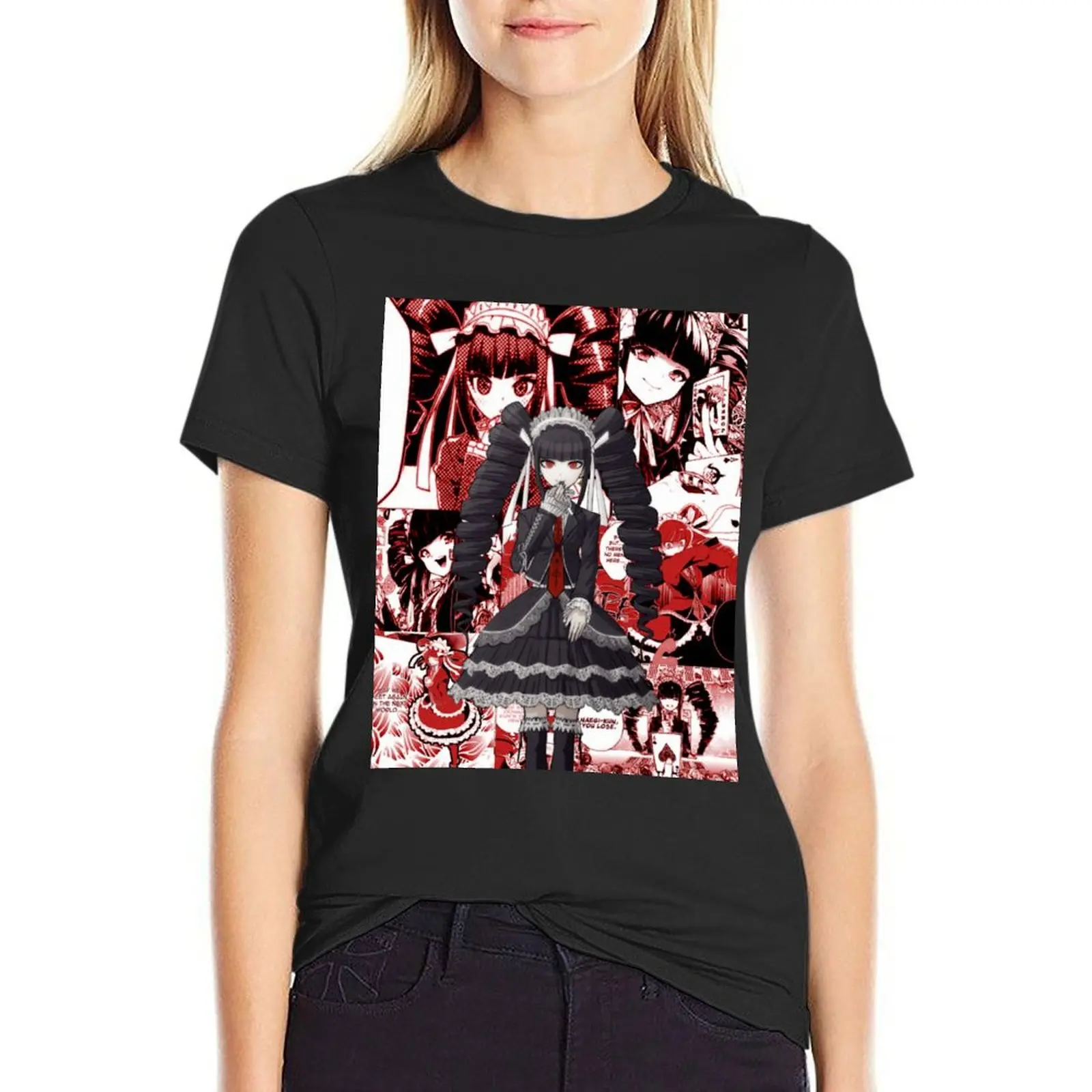 

Celestia Ludenberg Manga Collage T-Shirt new edition female aesthetic clothes T-shirts for Women
