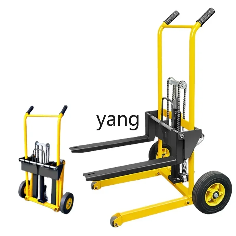 Yhl Unloading Small Forklift Manual Small Stacker Lift Truck Miniature Lift Car Truck