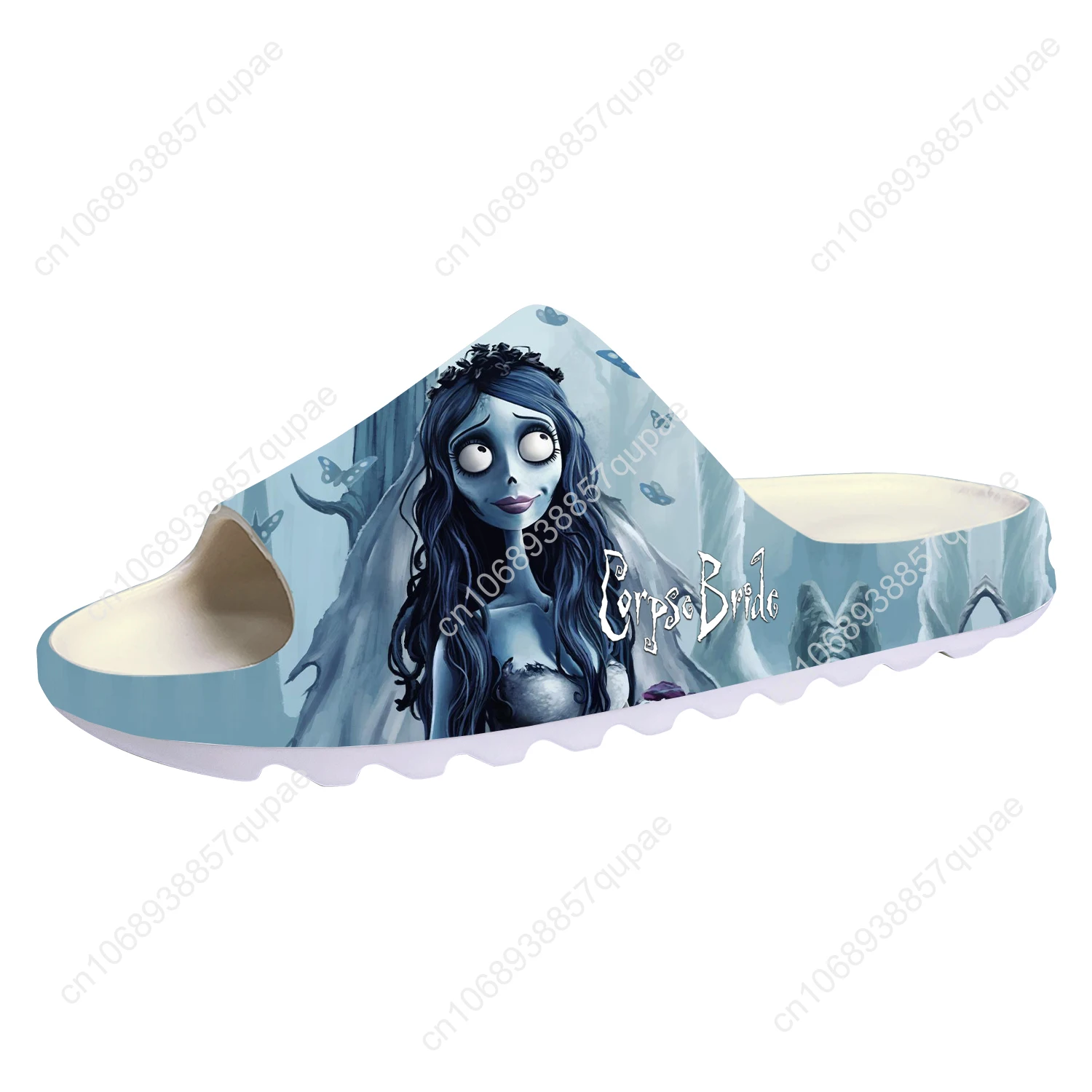 Corpse Bride Cartoon Soft Sole Sllipers Home Clogs Step on Water Shoes Mens Womens Teenager Bathroom Customize on Shit Sandals