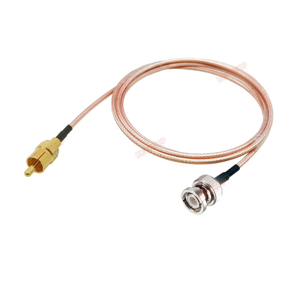 BEVOTOP RG316 Coaxial Cable BNC Male to RCA Female Adapter 50 Ohm RF Pigtail Extension Jumper Cord Video Adapter for Electronics