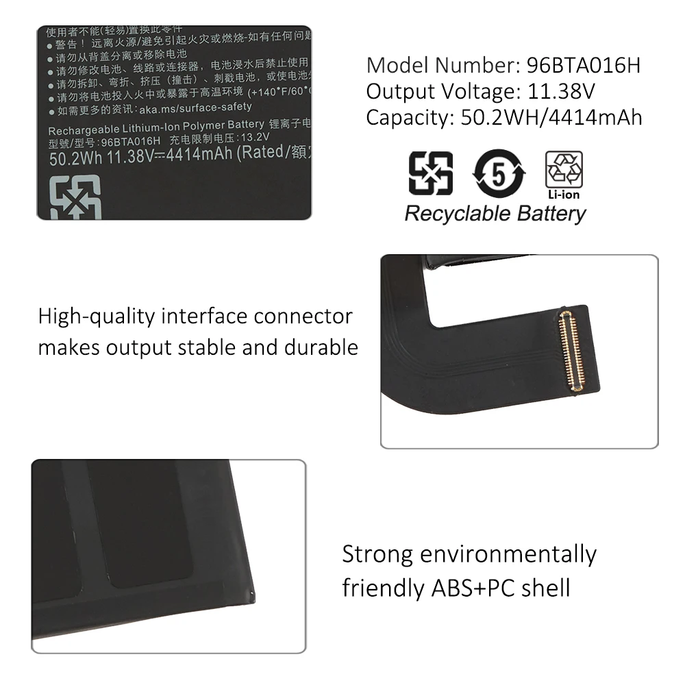KingSener 96BTA016H Battery for Microsoft Surface Pro 8