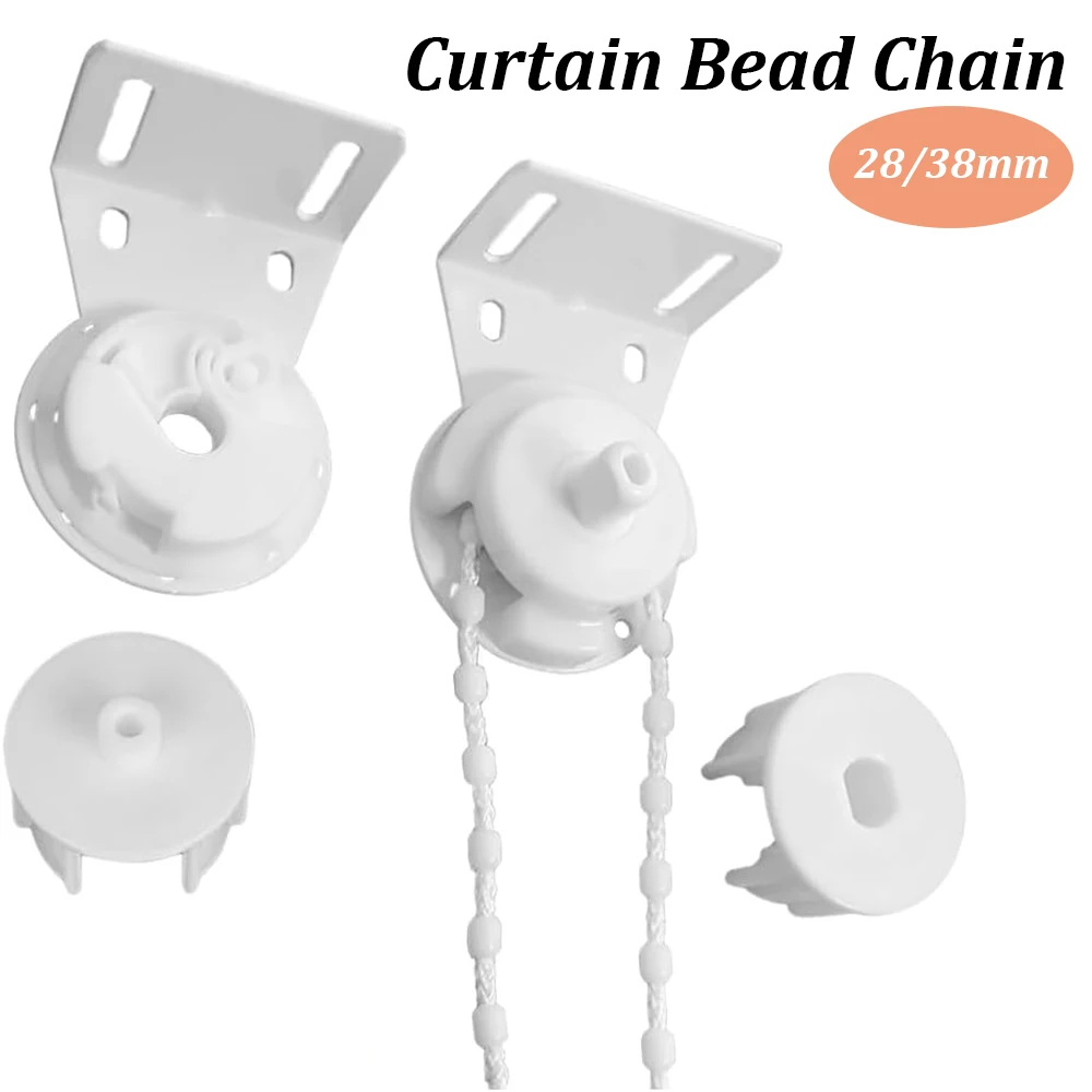 Accesorios para persianas enrollables, kit de montaje de reparación de cadena de polea Superior para varillas de cortina, juego de controlador de persiana enrollable, 28mm/38mm
