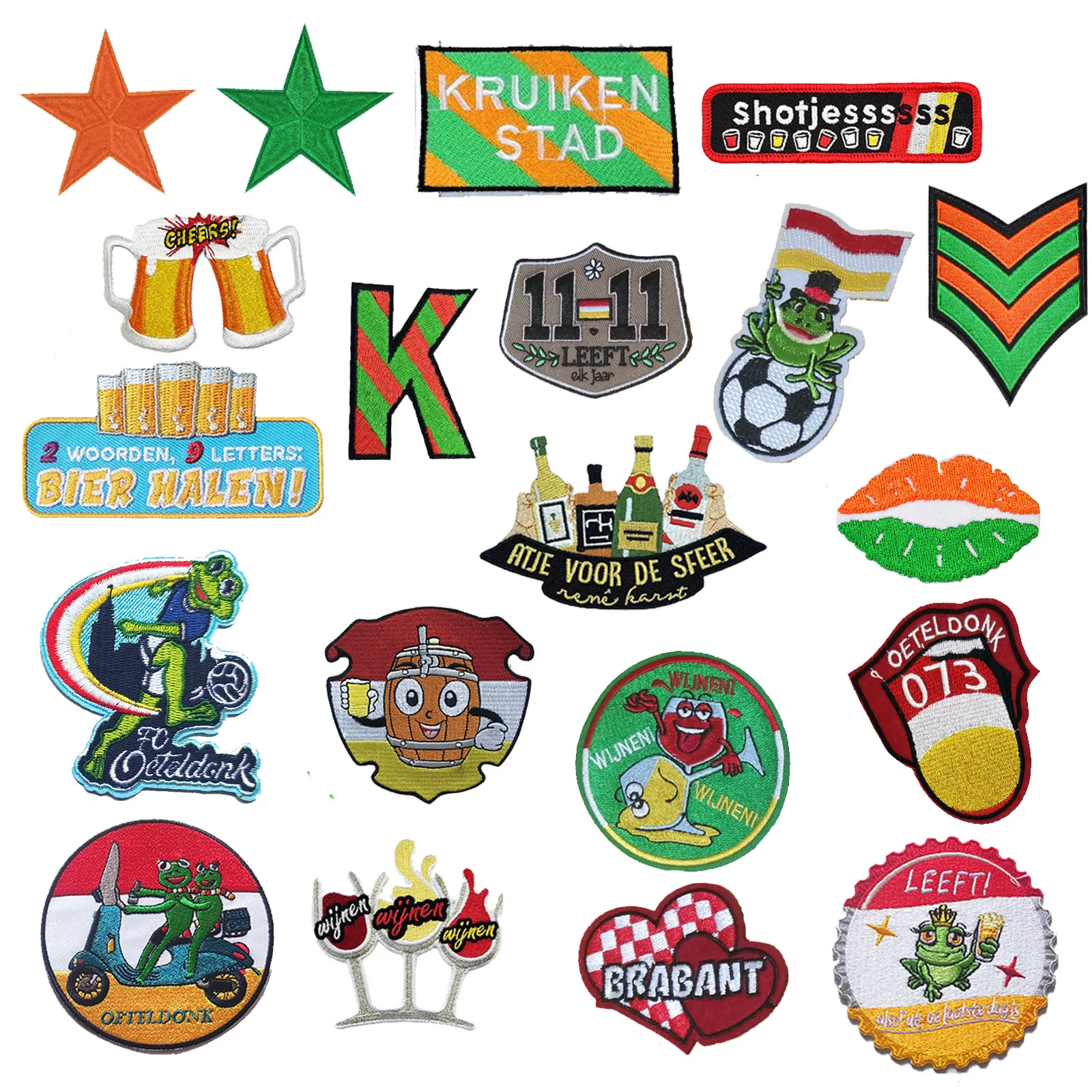 Netherland Tilburg kruikendader Brabant Oeteldonker Carnival Patch per abbigliamento Iron on ricamato Sew Applique Patch Badge