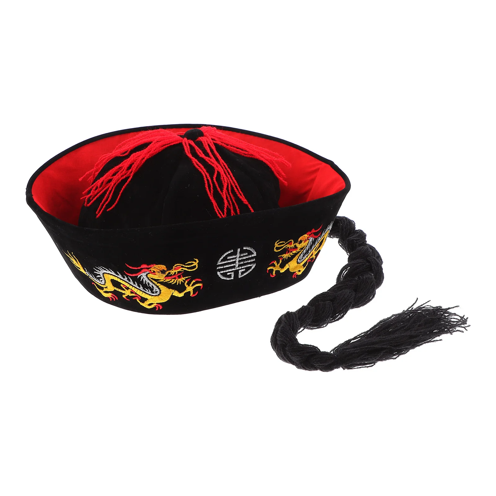

Chinese Style Usaba Hat Brocade Fabric Cosplay Headwear Adults Costume Prop Hanfu Headdress Royal Court Role Play