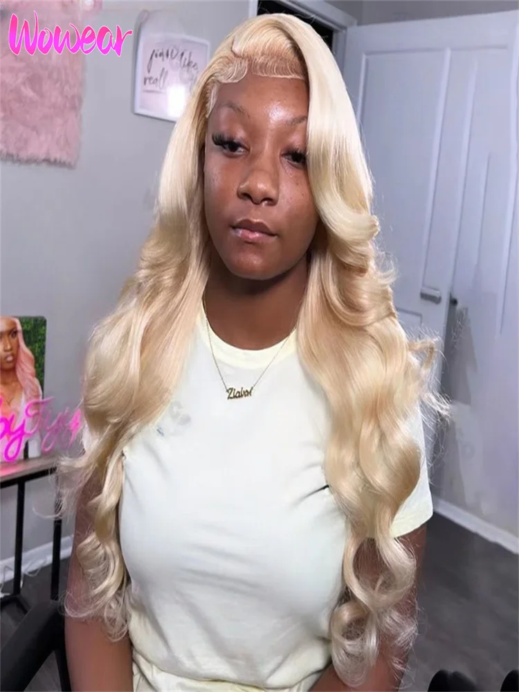 

Wowear Body Wave 613 Hd Lace Frontal Wig 13x6 Human Hair Wigs 30 Inch 13x4 Transparent Lace Front Blonde Colored Wigs For Women