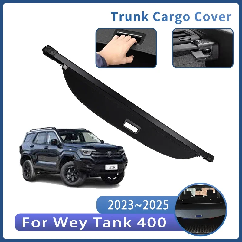 

Car Trunk Bracket For Wey Tank 400 2023~2025 2024 Rear Trunk Cargo Cover Retractable Curtain Partition Privacy Auto Accessories