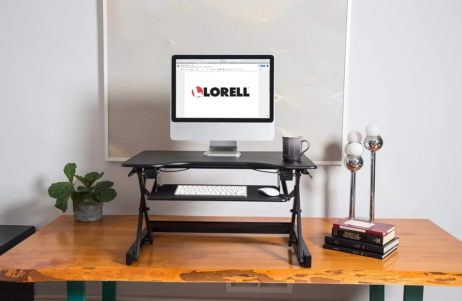 Lorell 81974 Desk Riser, Adjustable, 32-Inch Wx21-1/2-Inch Dx16-Inch H, BK