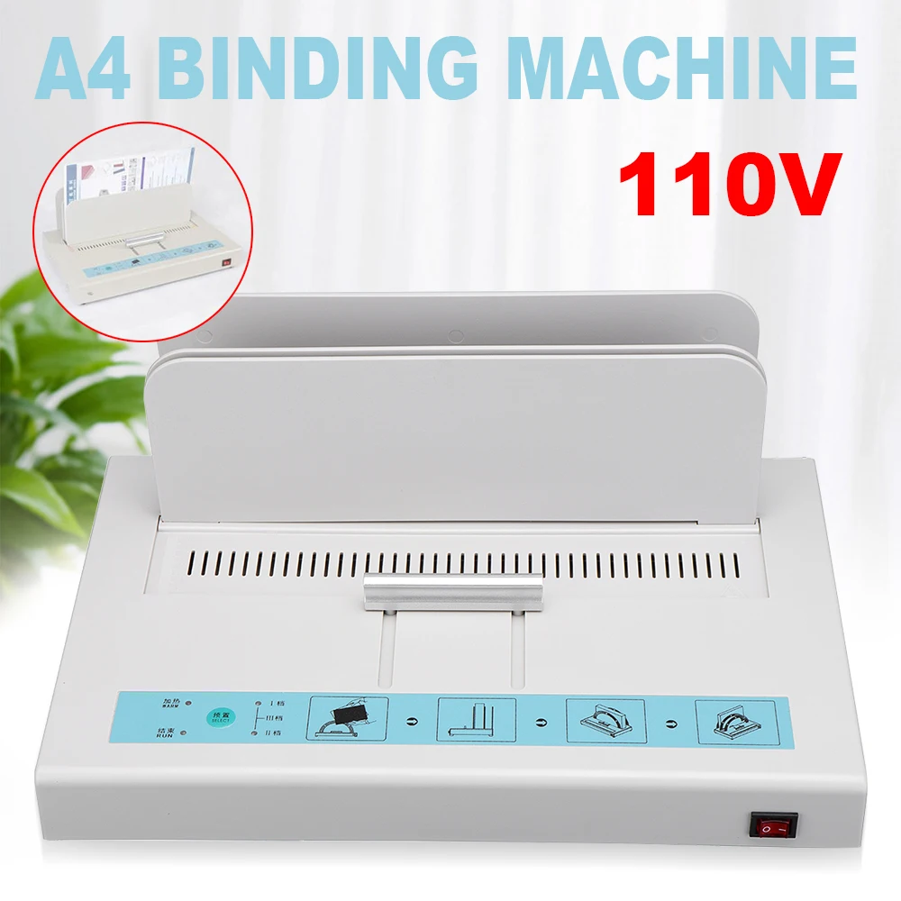 110V 50mm Electric Desktop Hot Melt Binding Machine For A4 Book Magazine Envelope Paper Hot Melt Binder