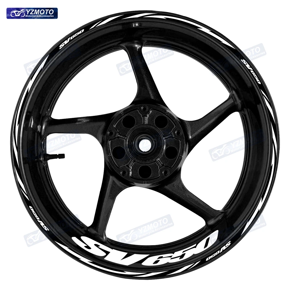 For SV650 Motorcycle 17 Inch Front Rear Racing Wheel Stickers Car Reflective Rim Motorbike Accessories Hub Tape Decal Sticker