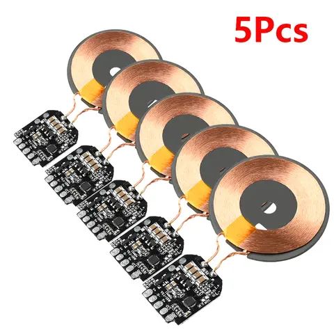 5/1Pcs 15W Wireless Charging Module Transmitter PCBA Wireless Charger Motherboard Magnetic Wireless Charging Motherboard + Coil