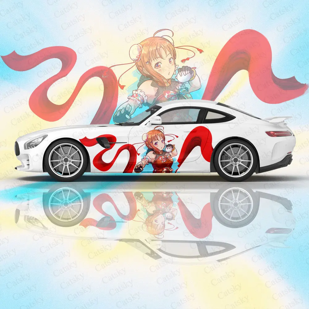 Chika Takami | Love Live! Cute Girl Car Body Sticker Anime Itasha Vinyl Car Side Decal Sticker Car Sticker Automotive Decor Film image 5