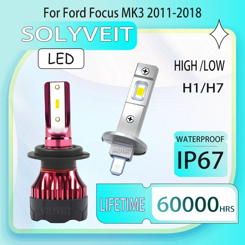 

Plug-and-Play Instant Installation H1 H7 LED HIGH LOW HEADLIGHTS FOR Ford Focus MK3 2011 2012 2013 2014 2015 2016 2017 2018