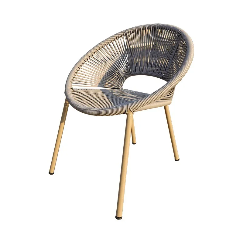 

Outdoor Rope Rattan Table and Chair Villa Hotel B & B Terrace Balcony Garden Waterproof Sunscreen Color Table and Chair Package