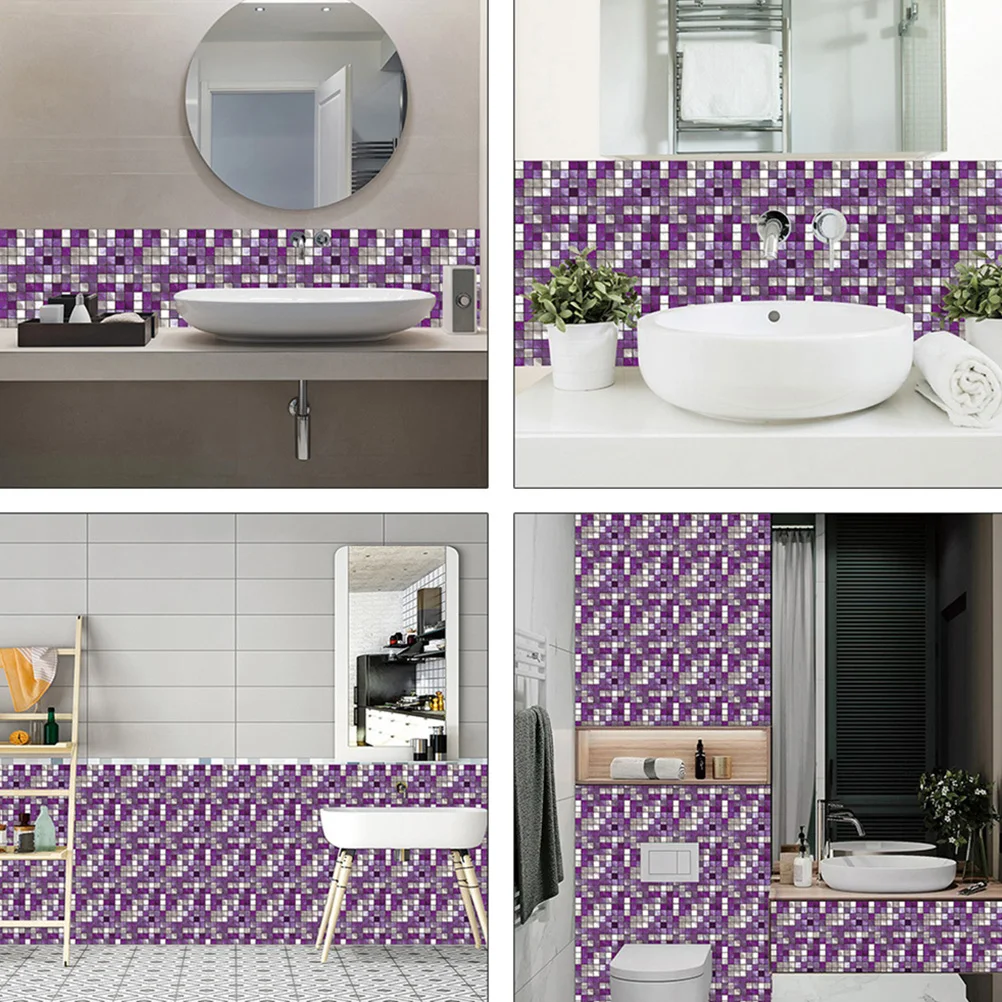 

10 pcs Tile Stickers Stickers For Home Decorative Home Tile Decals For Waterproof Wall Decals Bathroom Kitchen Wall