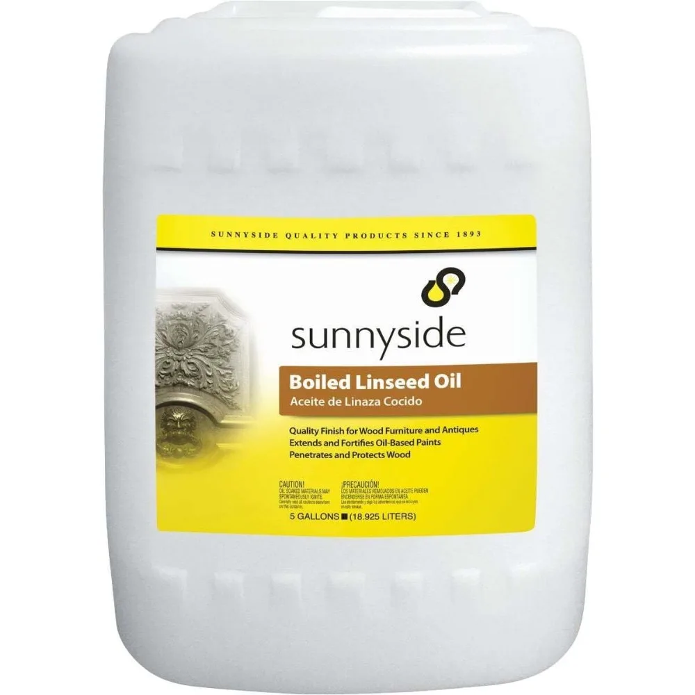 872G5 5-Gallon Boiled Linseed Oil Derived From The Seed Of The Flax Plant Used To Extend And Fortify Oil-based Coatings