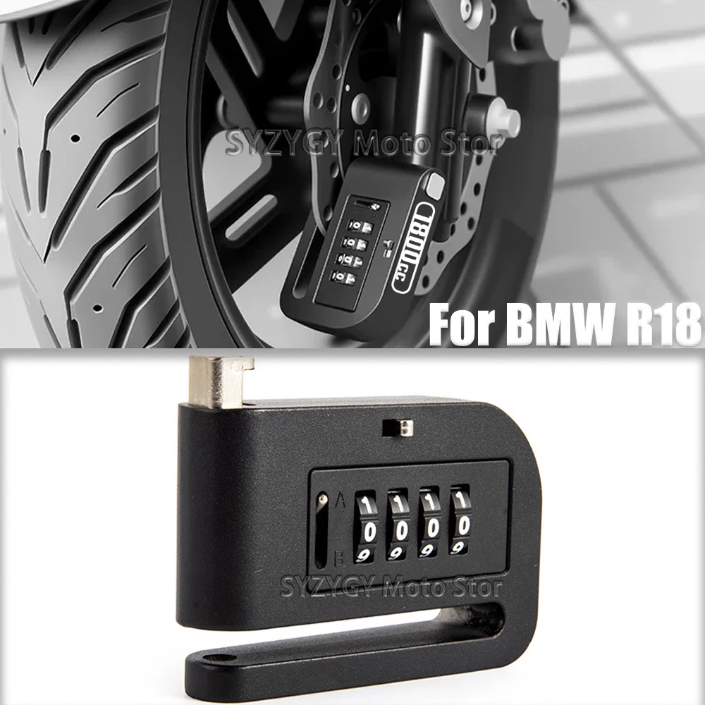 

For BMW R18 Motorcycle Wheel Password Disc Brake Lock Anti-pry Disc Lock Protect Rust-proof Anti-theft Lock