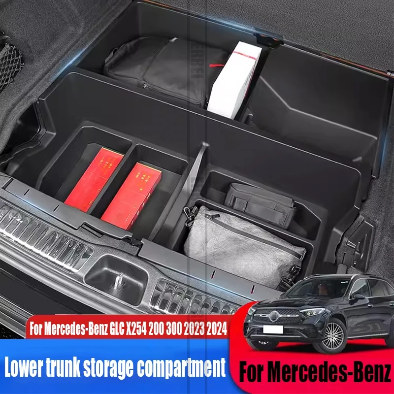 

For Mercedes-Benz GLC X254 200 300 2023 2024 storage compartment in the lower part of the trunk car interior accessories