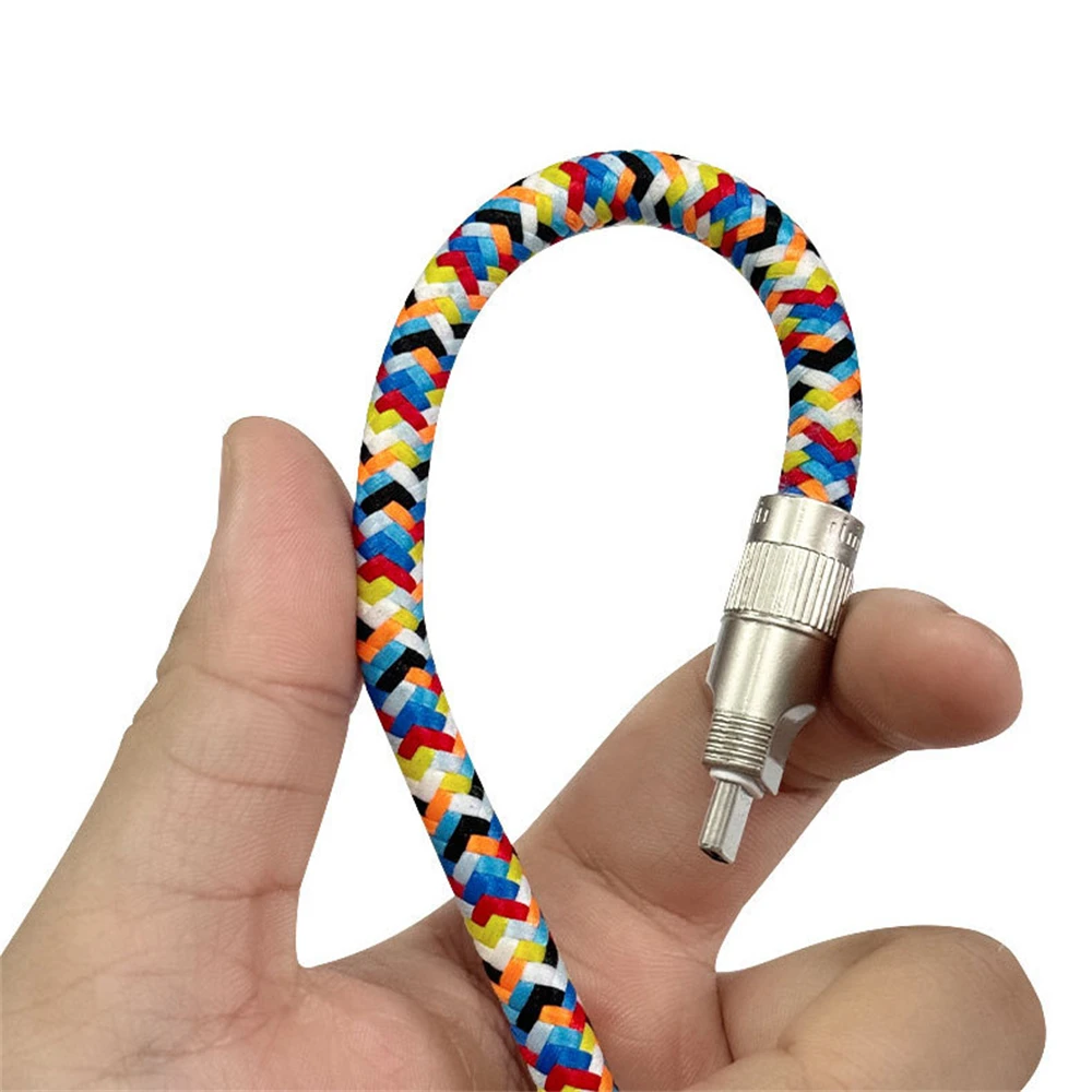 Cable de carga colgante para teléfono móvil, 2 en 1, para iphon 15, PD60W, cable de datos de carga rápida tejido, cuerda antipérdida, nuevo