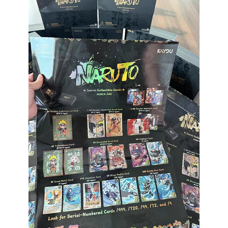 KAYOU Genuine Naruto Cards Full Range Of Boxes Anime Collection Card Box Toys Game XR Rare Trading Card For Hobby Collectors