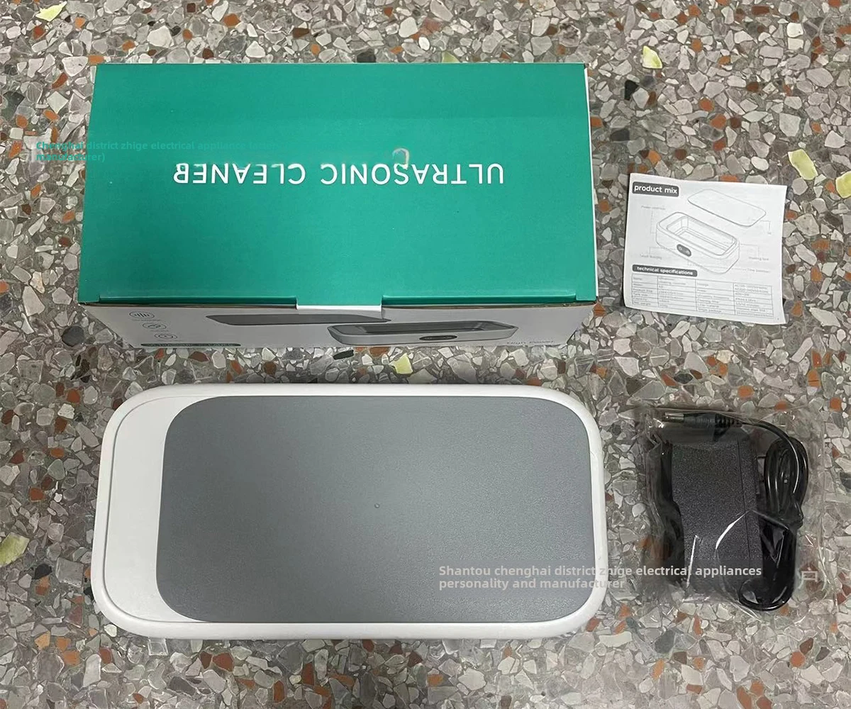 เครื่องทําความสะอาดอัลตราโซนิกการตั้งค่าเวลาฟันปลอมแว่นตาทําความสะอาดขนาดเล็กเครื่องประดับวงเล็บเครื่องประดับแบบพกพา 640ml ในครัวเรือน Sonic