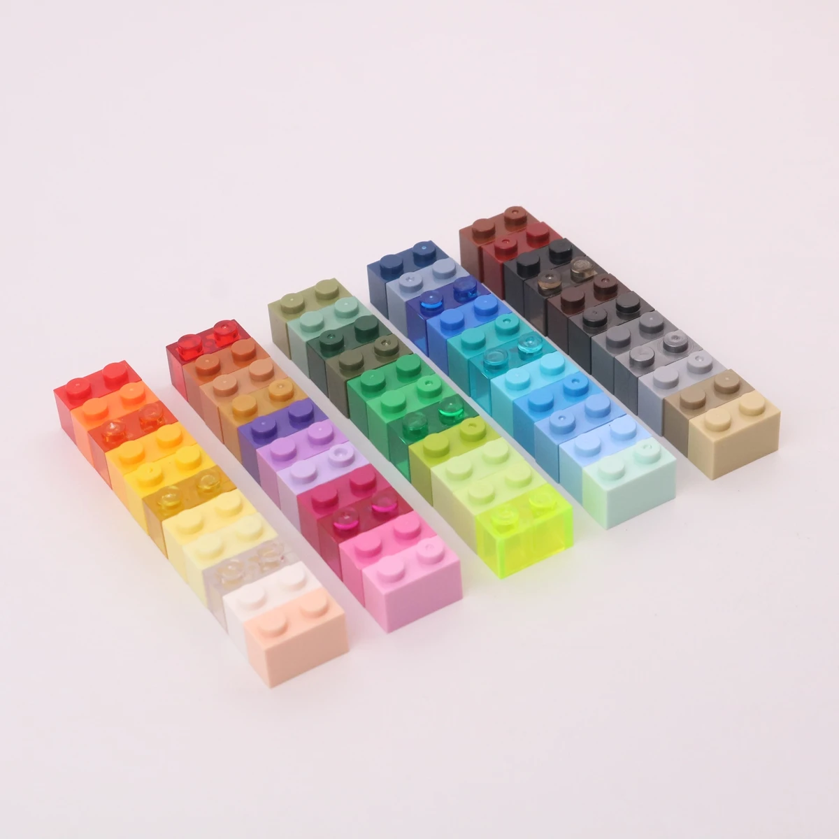 [1240PCS]【1KG】 Compatible with 3004 small particle interlocking building blocks. MOC3065 loose parts. 1X2 brick with columns.