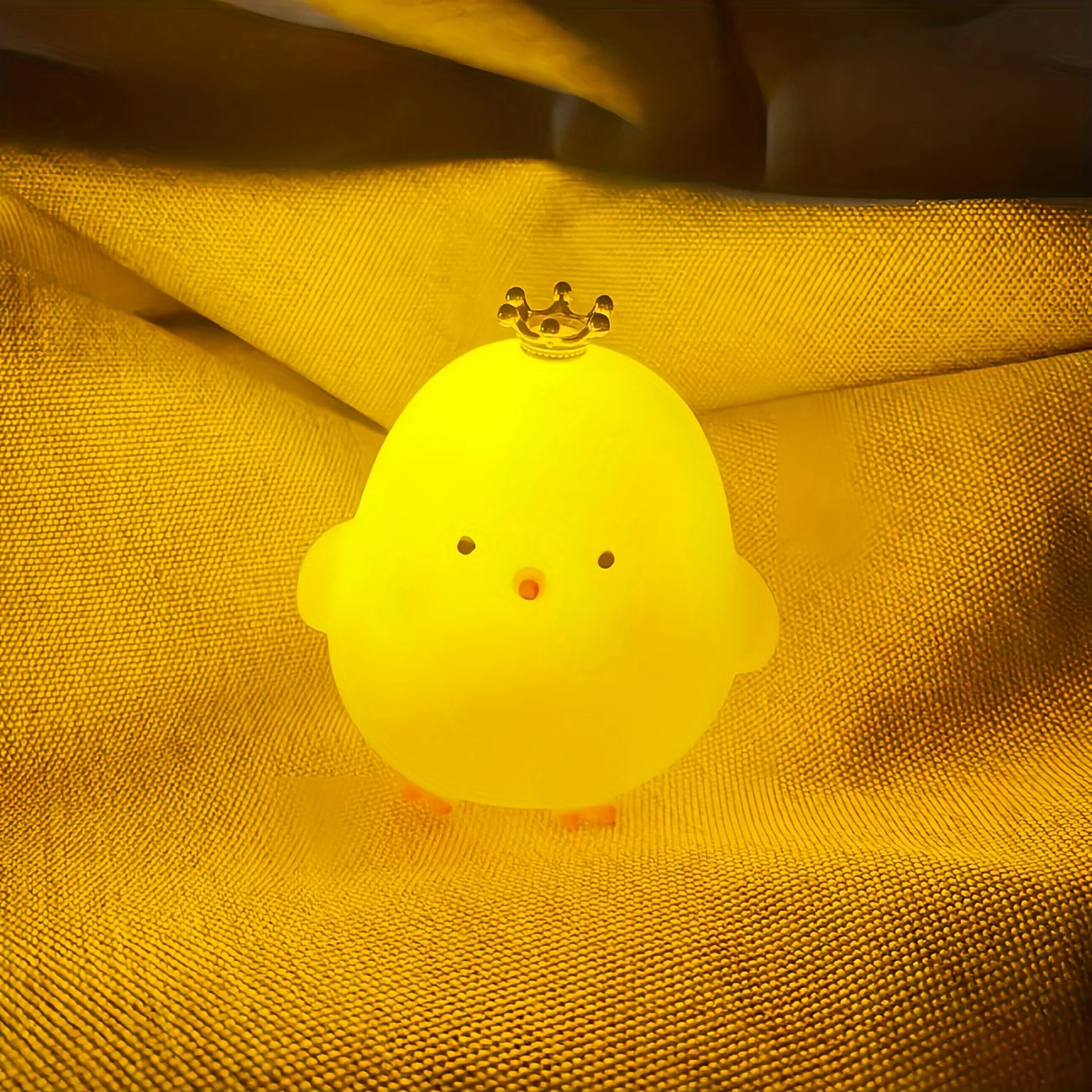 Crown Chick Night Light Bedroom Decoration Cute Cartoon Animal Night Light Christmas Gifts For Kids Room Bedside Sleeping Lamp