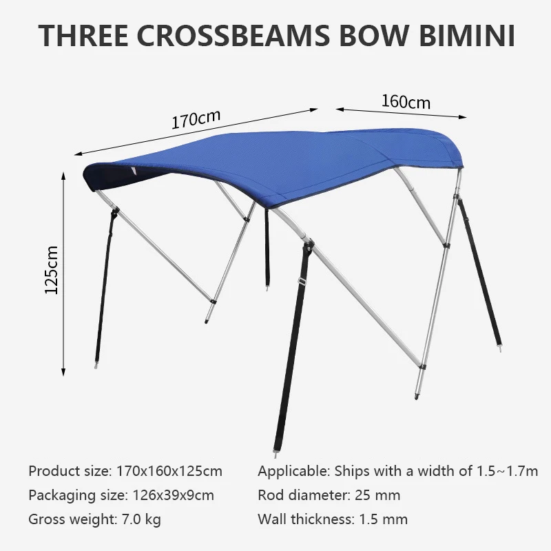 Canopy Sunshade For Fishing Yacht Pvc Inflatable Boat Outboard Kayak Luxury Tent Divers Top Steel Waterproof Stainless Awning