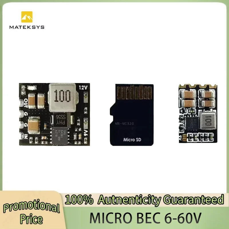 MATEK Mateksys MICRO BEC 6-60V TO 5V/9V/12V-ADJ Step-Down Regulator Module For RC Model Airplane Helicopter FPV Racing Drone