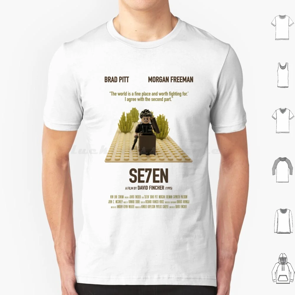 Seven Directed By David Fincher With Brad Pitt 1995-Original Designed Alternative Cult Movie Art T Shirt Cotton Men Women Diy