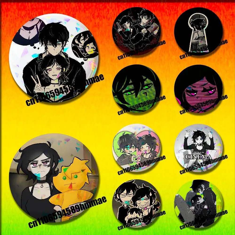 

For The Coffin Of Andy And Leyley Round Pins Insignia Badge Cover Ornament 75mm Cosplay Brooch Button