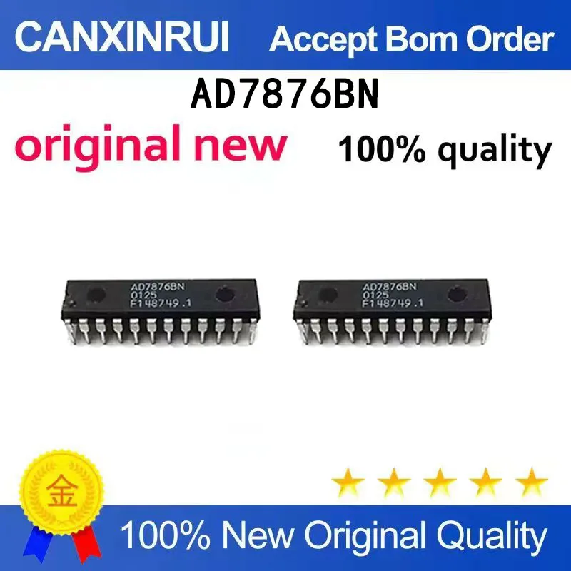 (5pcs-100pcs）Brand new original AD7876BN direct insertion DIP-24 analog-to-digital converter chip IC