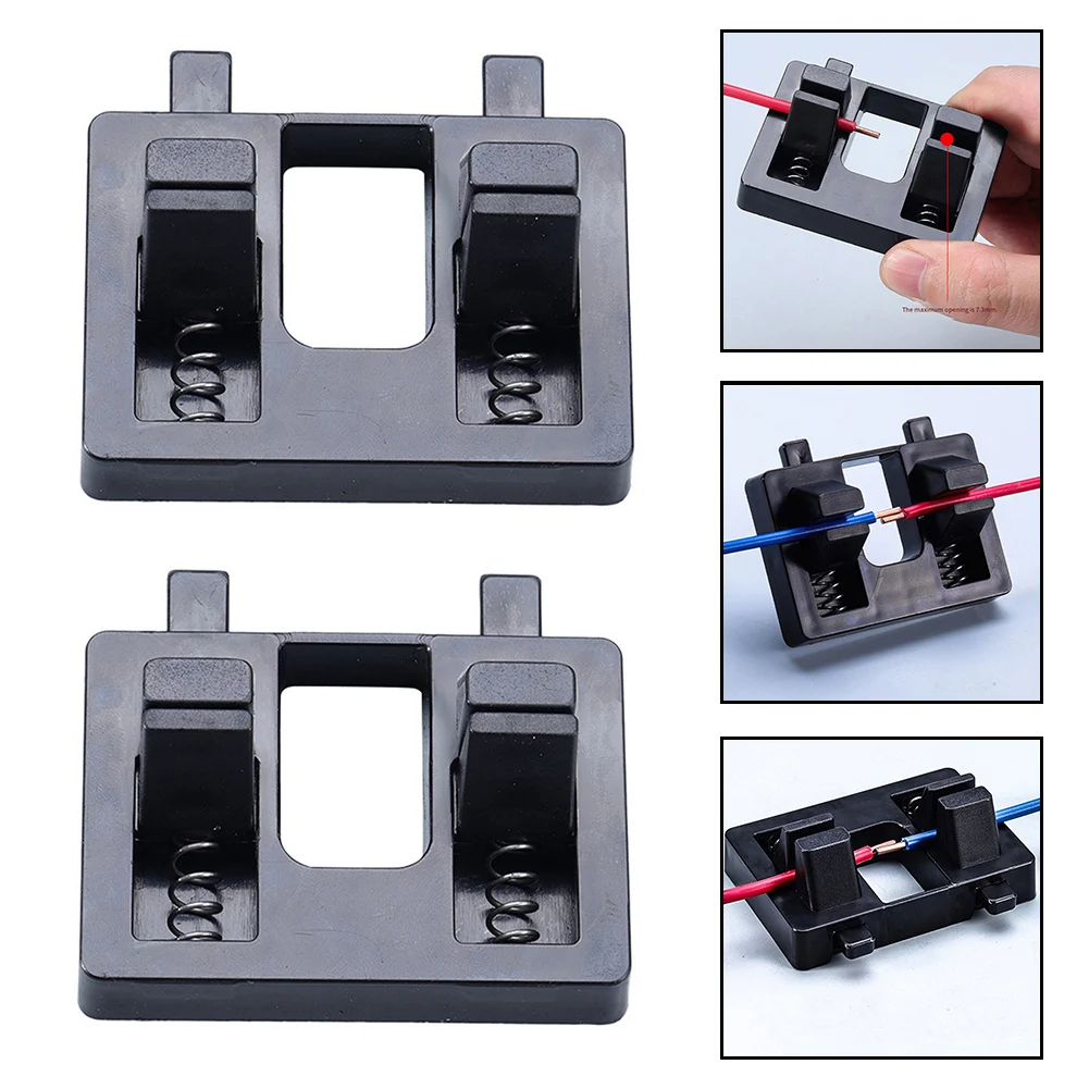 1/2Pcs Electric Wire Welding Fixture Plastic Dual Spring Holder Black For Home DIY Welding Repair Soldering Locator Tools