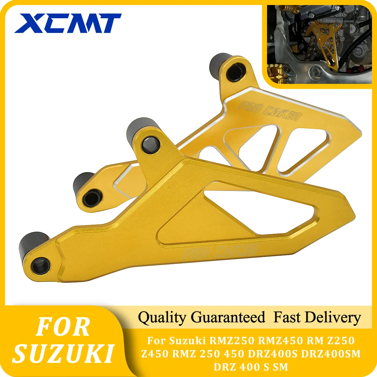 

CNC Front Chain Protector Sprocket Guards Cover For Suzuki RMZ250 RMZ450 RM Z250 Z450 RMZ 250 450 DRZ400S DRZ400SM DRZ 400 S SM