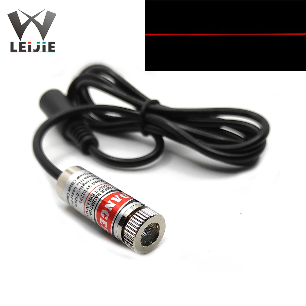 DC5V DC9V DC12V DOT / Line / Cross 58°/ Cross 90° Focusable 650nm 5mW 12x35mm 1235 Red Laser Module 12mm LED LD Module