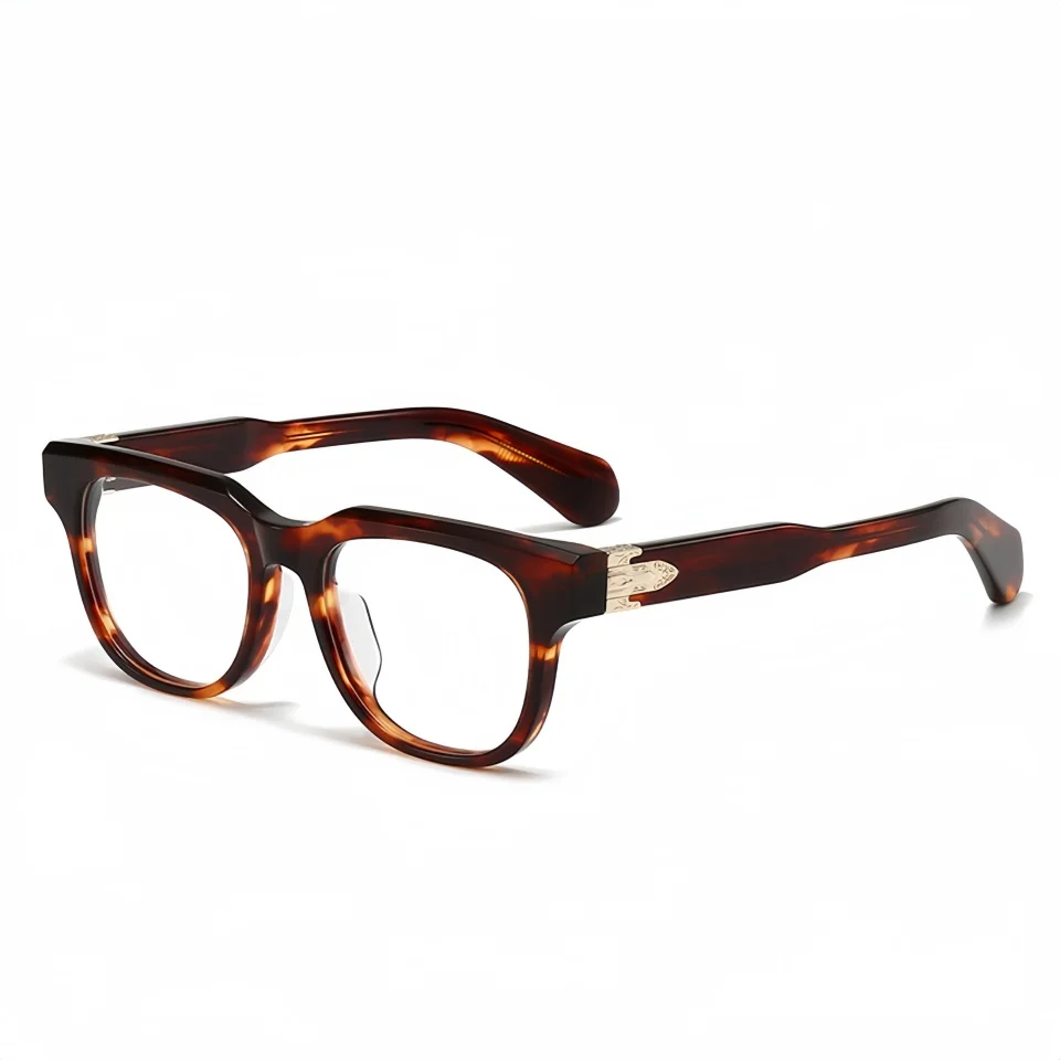 

2025Casual Fashionable Men Computer Reading Myopia Acetate Glasses Frame Square Retro High-Quality Optical Prescription Eyeglass