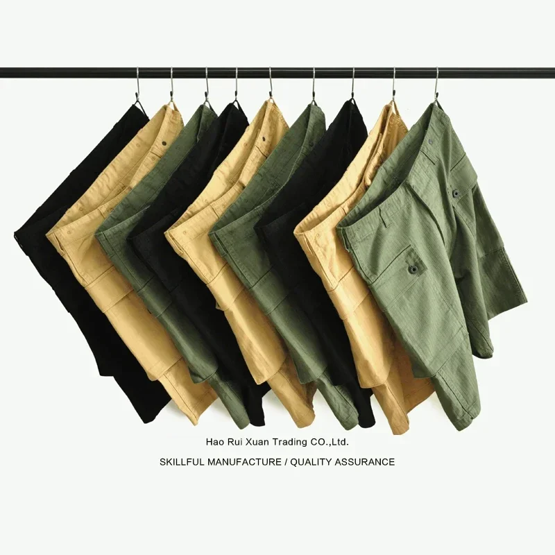 SauceZhan USMC P44 U.S. ARMY HBT Shorts VINTAGE Casual Shorts American Retro Military Shorts Overalls Mens Shorts Baker Pants