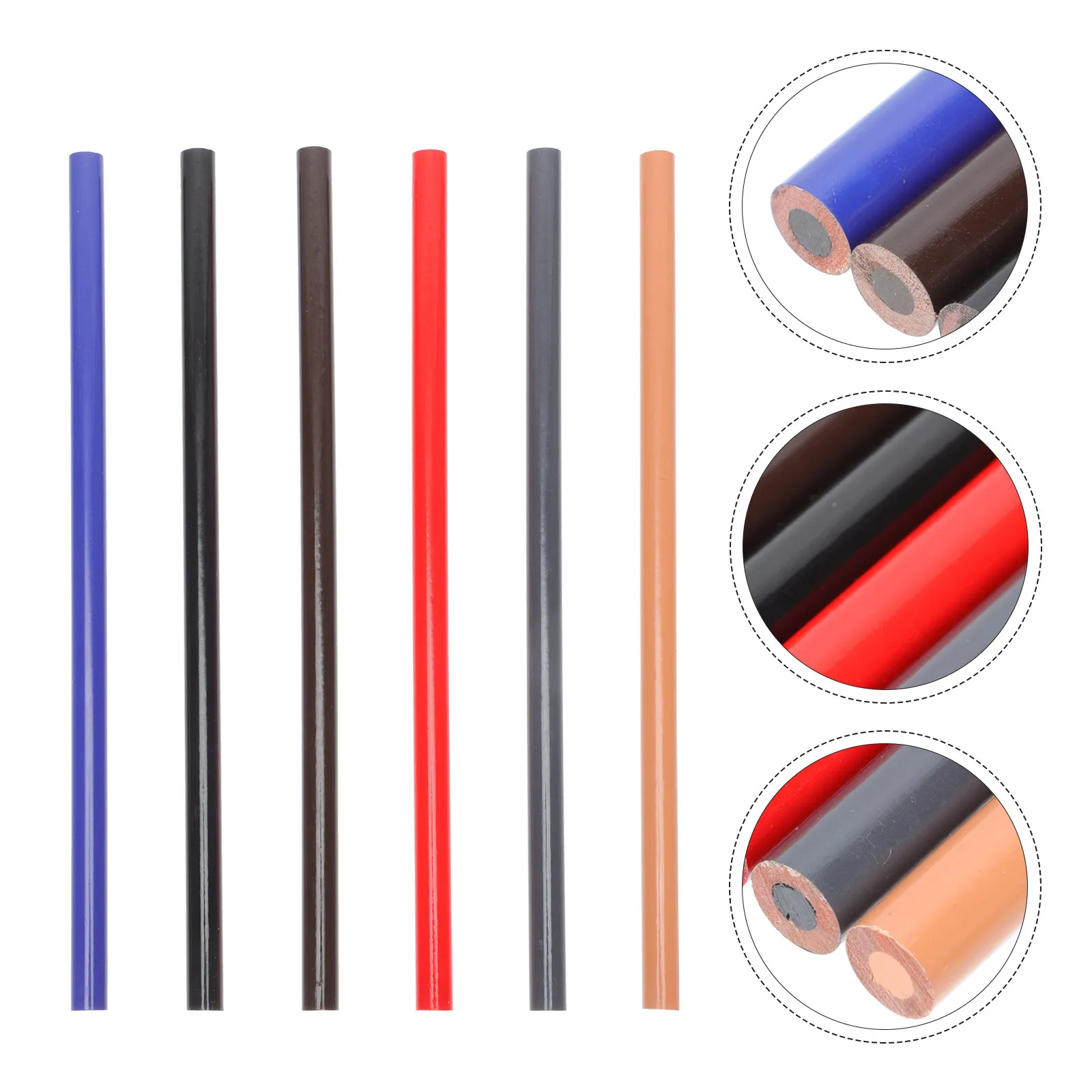 6Pcs Waterproof Eyebrow Makeup Pencil Eyebrow Lip Tattoos Pen Professional Positioning Tool Natural Look Easy to Use Portable