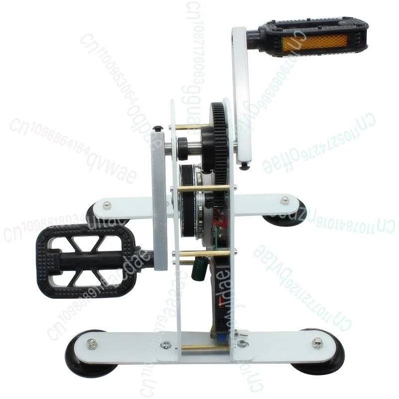 Portable Pedal Generator Rehabilitation Training Device Spinning Bike Dual USB Output DIY Fitness Geared Foot-Operated Generator