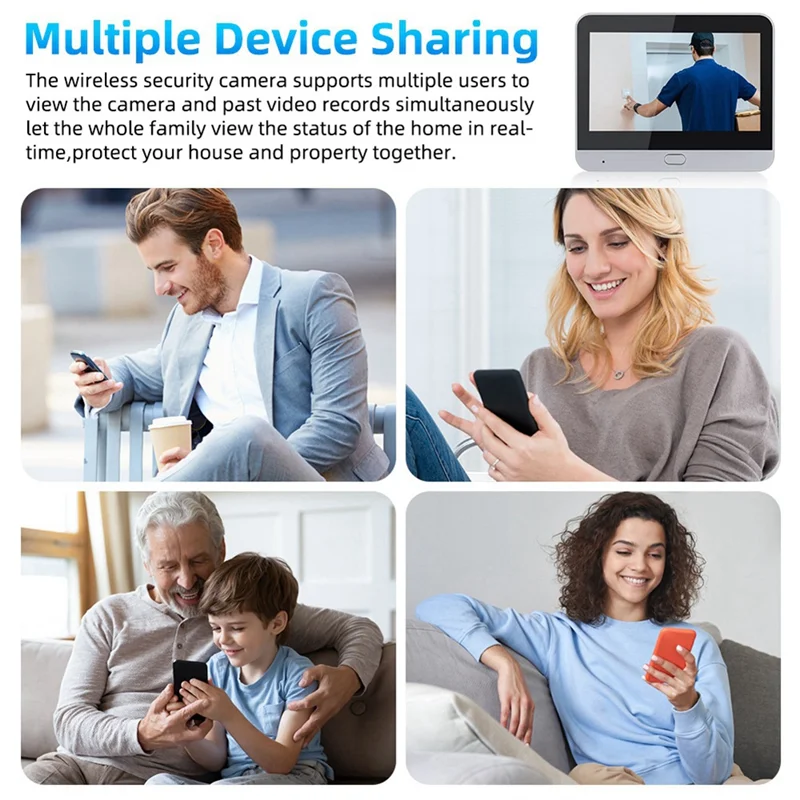 A73E-Tuya Peephole Camera Mobile Phone Remote Monitoring Wifi HD Video Doorbell Wireless Intercom Video