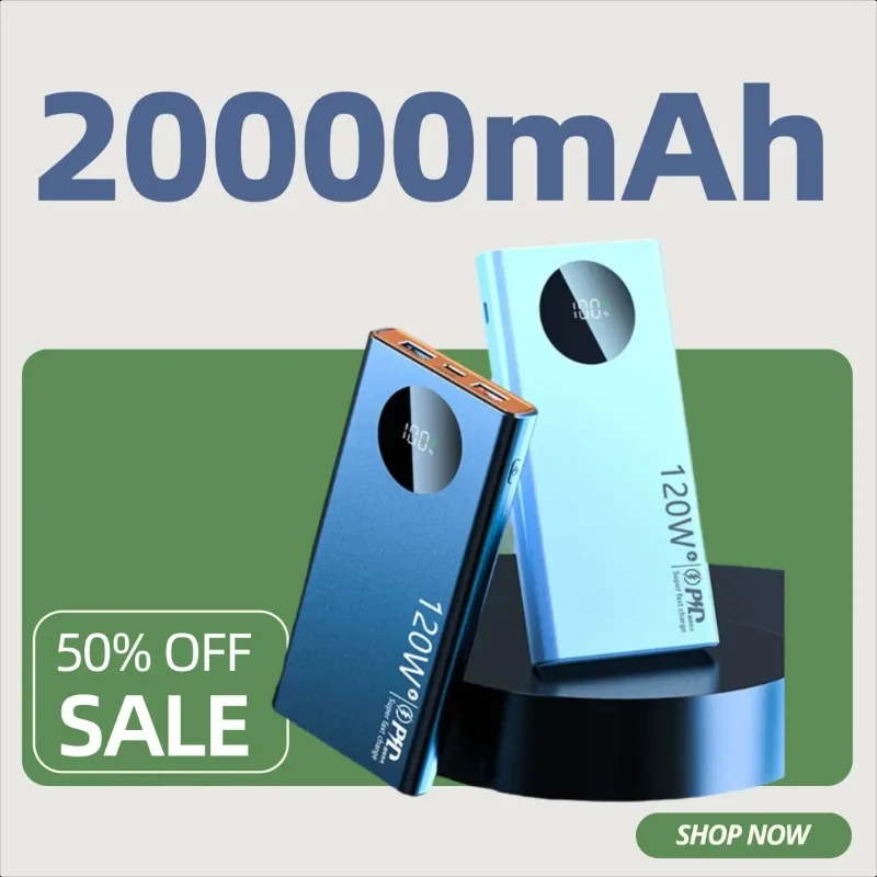 New Super Fast Charging Power Bank 20000mAh Large Capacity Portable Charger