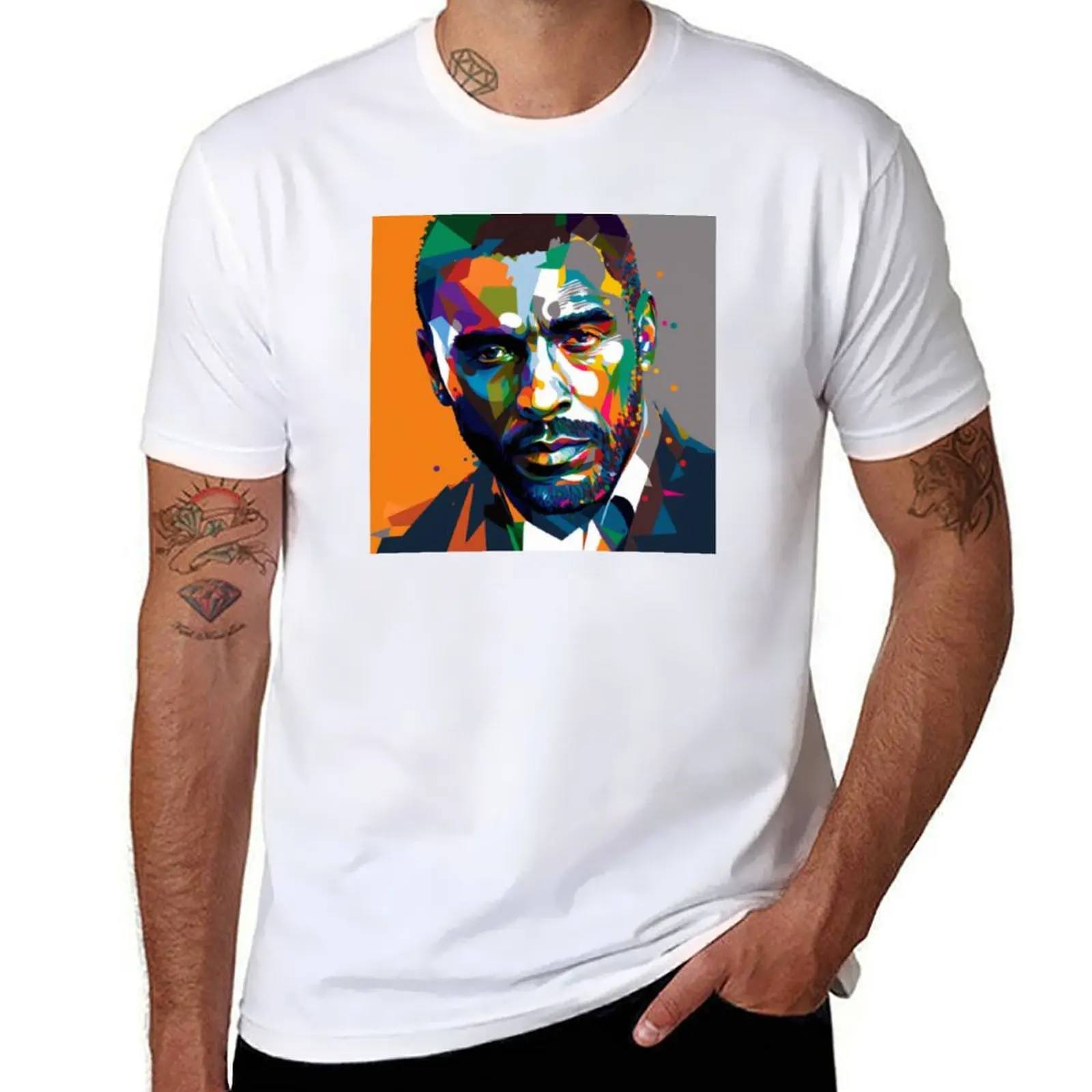 

heavy t man Wpap funny T-Shirt (Original) Elba shirt t man cotton Idris Art shirts