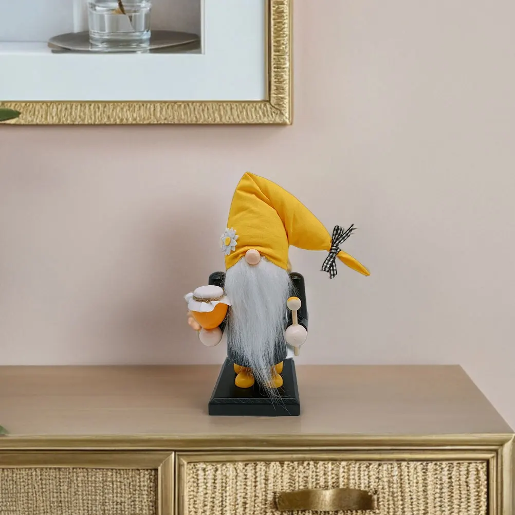 

Statue Swedish Dwarf Elf Wooden Honey Decorative Spring Tiered Tray Decoration Desktop Home Table Festival Dwarf Statue
