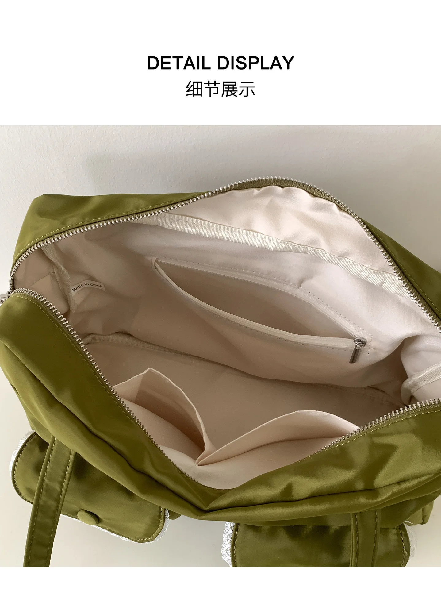 Korean Lace Women Handbag Large Capacity Barrel Shaped Boston Casual Armpit Bag for Female Shoulder Bag Totes Commute, Shopping