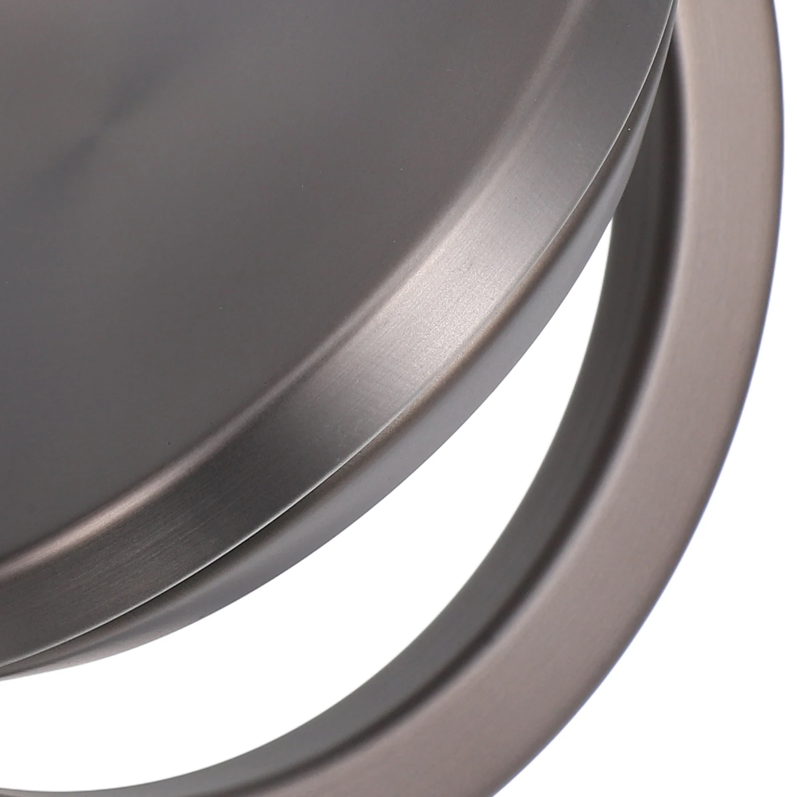

1pc Round Stainless Steel Recessed Countertop Trash Lid For Kitchen Bathroom Built-In Garbage Can Replacement Swinging Cover