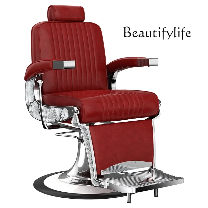 ZQ Hair salon Lifting barber chair Hair salon special retro hair cutting chair Men's oil head chair
