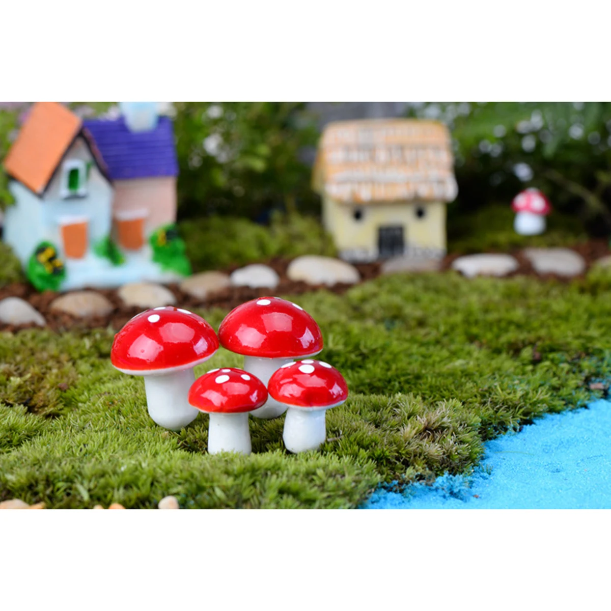 

20 Pcs Miniature Foam Mushrooms for Fairy Garden Decoration Sticks Soil Rock Succulents Decorative Pots Micro Garden Accessories