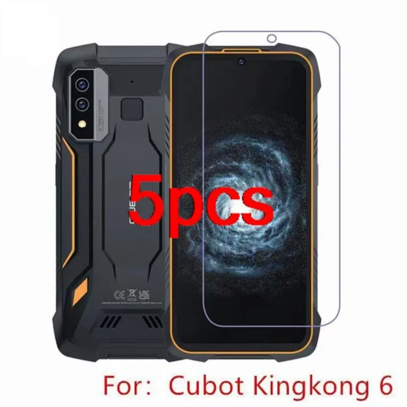 5pcs clear hd safety tempered glass on for cubot kingkong 6 kingkong6 protective film screen protector cover shield protection