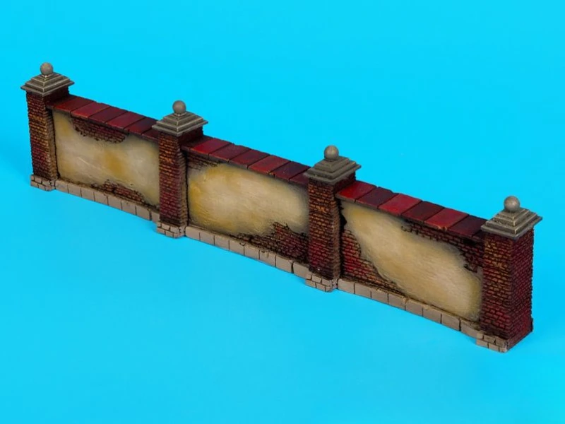 Model z żywicy odlewanej w skali 1/35, zestaw do samodzielnego montażu, Ściana Miejska (długość całkowita 240 mm), model sceniczny, niezmontowany, niepomalowany