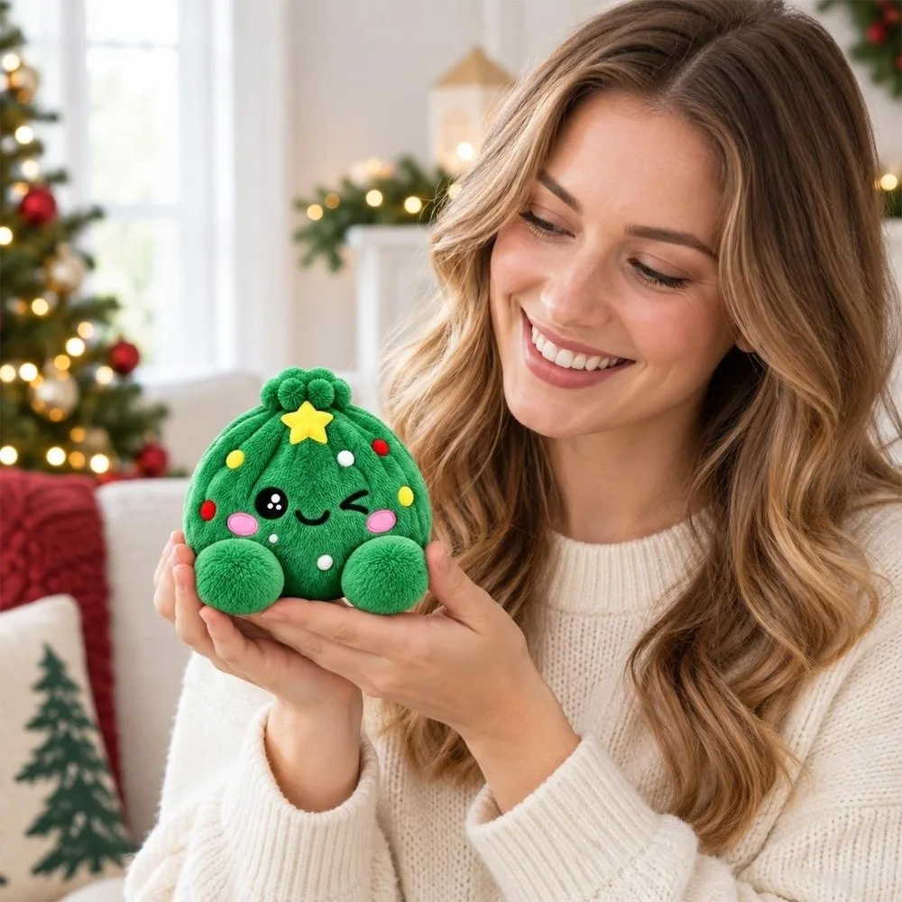 Gifts Soft Christmas Dumpling Squishy Snowflake Pattern Squeezy Stress Relief Steamer Basket Box Cute Cartoon Face